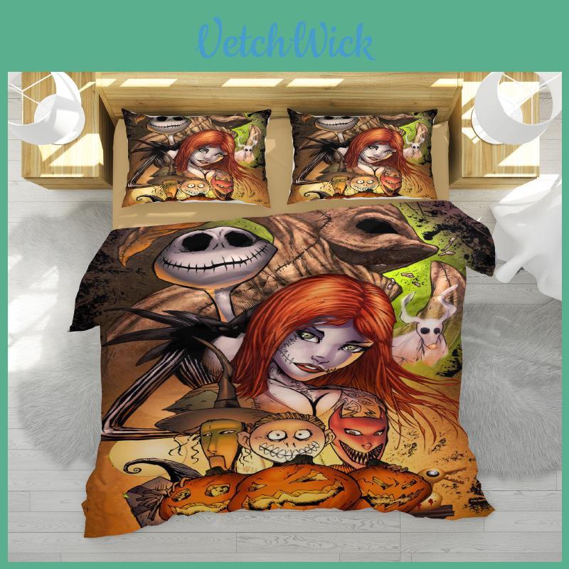 Luxurious The Nightmare Before Christmas 3-piece Bedding Set For Ultimate Comfort