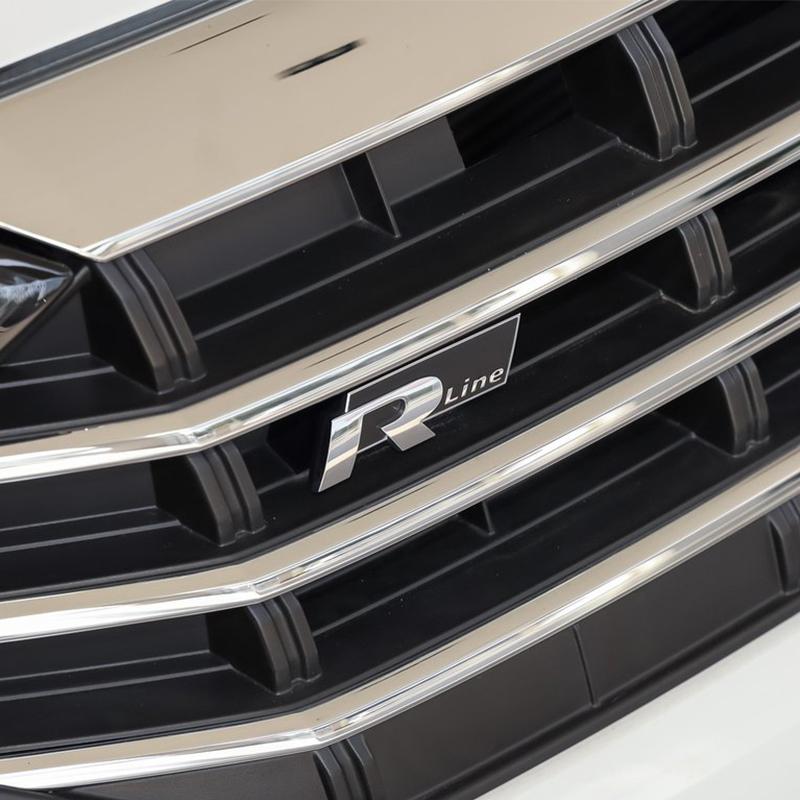 3D Car Grill Emblem Rline Badge R line Car Grille Stickers for Volkswagen VW Bora Sagitar Magotan Lavida Tryron Tharu Tiguan CWS1 