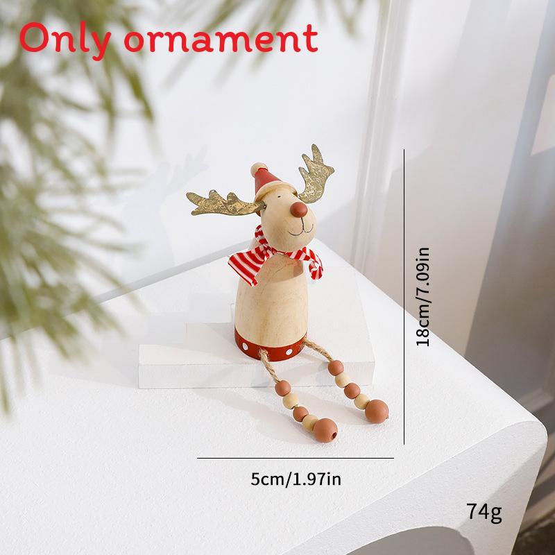 Santa Claus Reindeer Snowman Wooden Tabletop Ornament For Christmas Decoration