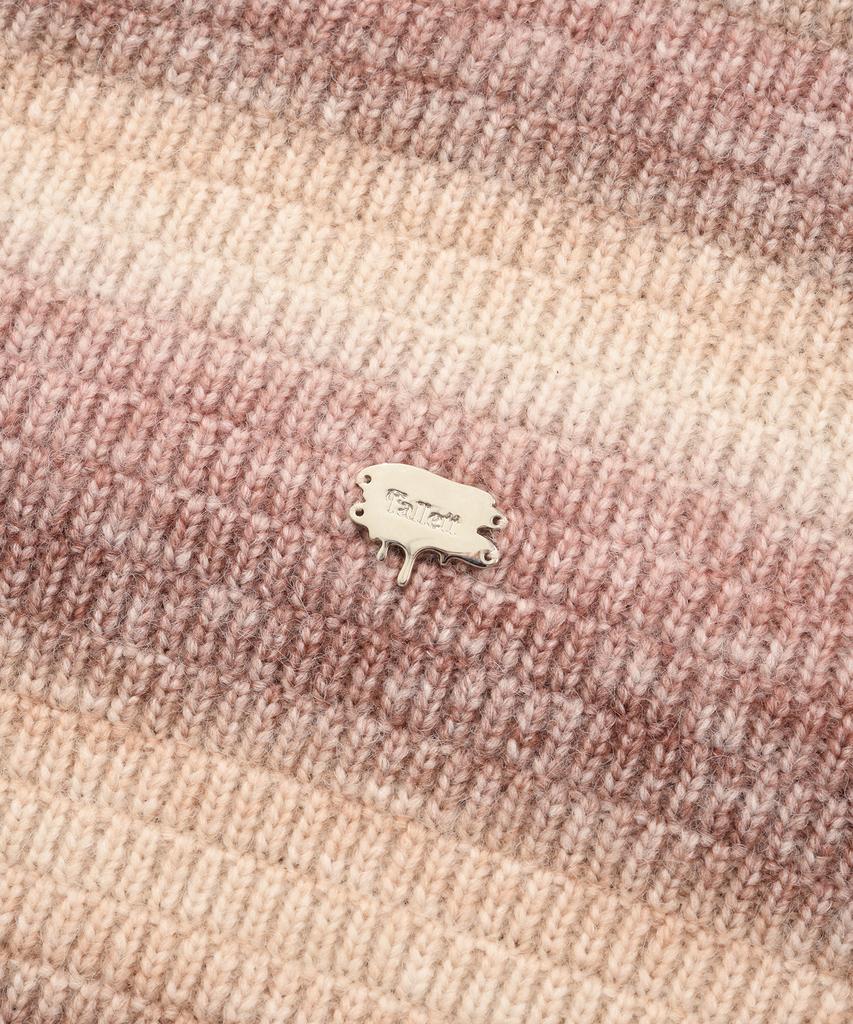 FALLETT [22Fw] Farbverlauf-Streifen-Strickware Rosa