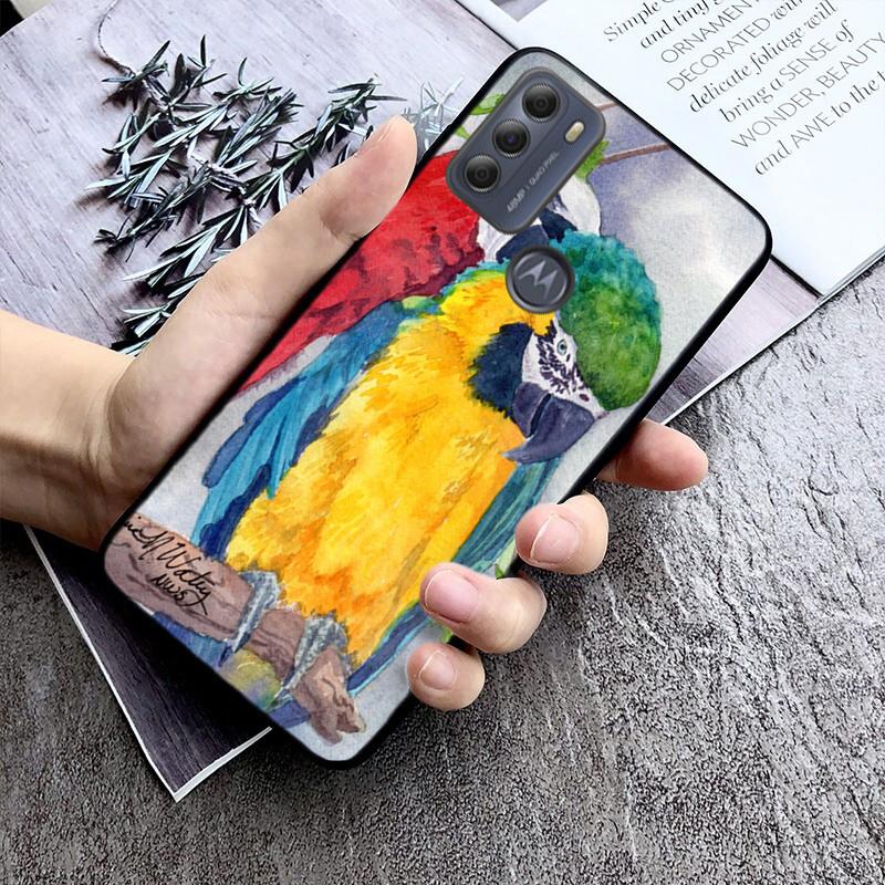 Parrot Bird Phone Case For Motorola Edge 50 40 Pro 50 40 30 Ultra Neo Fusion Moto G84 G54 G24 G53 G72 G60