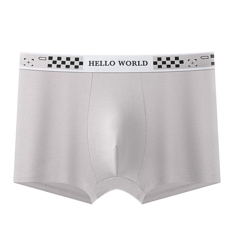 60S Xinjiang Long-Staple Cotton Men'S Pure Cotton Boxer Underwear Fashion Trend Teen Boys Boxer Shorts Head