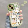 Roztomilý kreslený kachní obal na telefon pro iPhone 15 Case iPhone 13 11 12 14 Pro Max XR XS X 7 8 Plus SE Nárazuvzdorný nárazník Měkký kryt