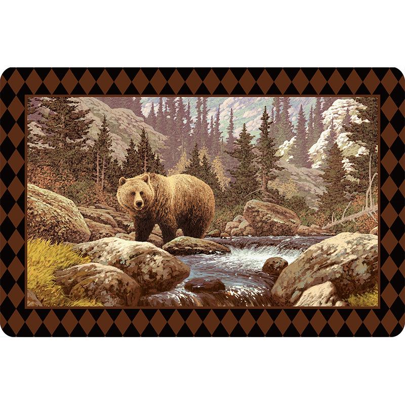 Retro Crystal Velvet Luxury Floor Mat – Dirt-Resistant, Easy-Clean, Large Area Entry or Bedroom Rug