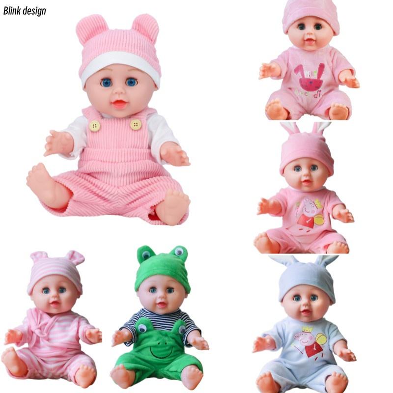 Q Dolls 30cm Reborn Baby Doll Blinking Girl Toy With Realistic Features