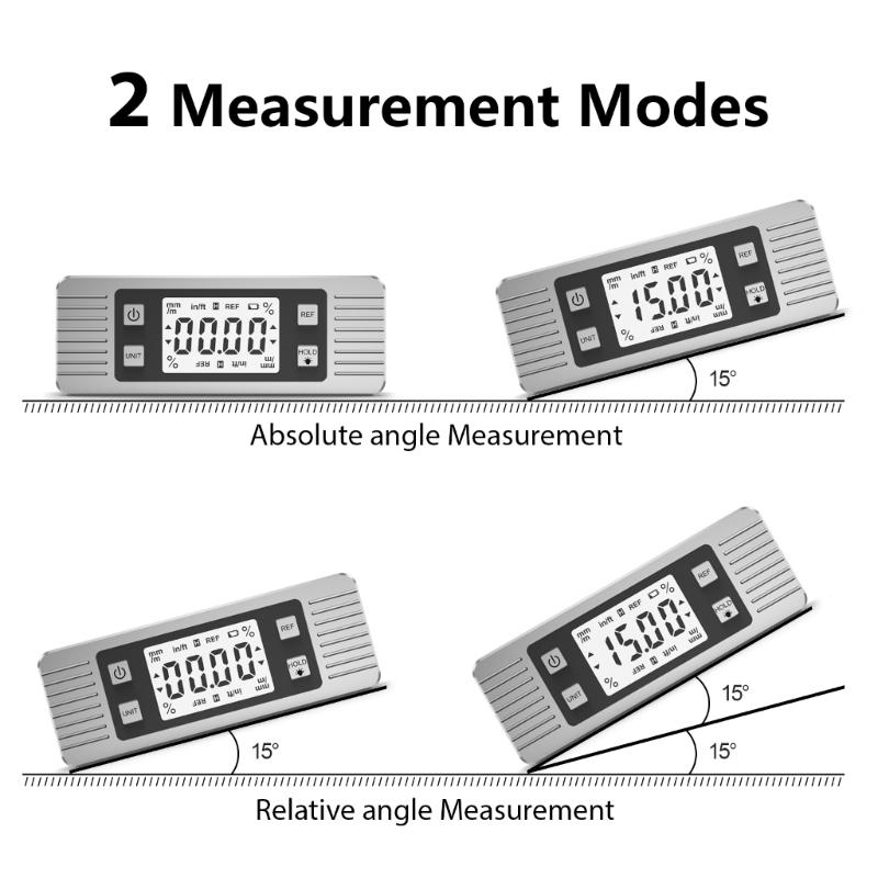 Digital Angles Finders Protractor Inclinometer with Magnetic Base Precisions Measurement Tool Protractors for Woodworking