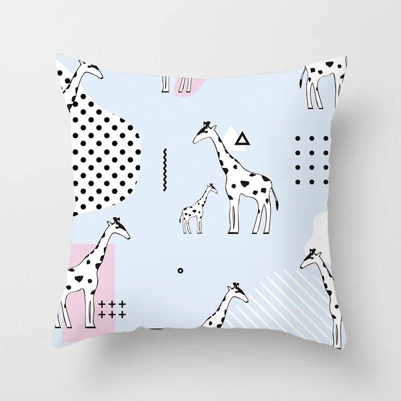 Office Living Room Home Pillowcases Various Animal Cartoon Pattern Pillowcases Car Ornaments