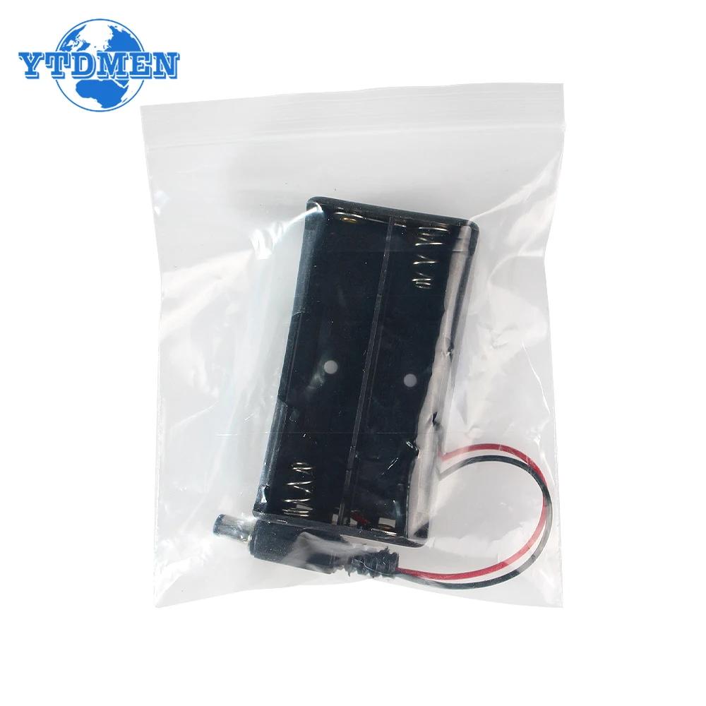 DC 2X 18650 Batteriehalterbox Batterieaufbewahrungskoffer 2 Steckplätze mit DC-Stromanschluss Reihenschaltung