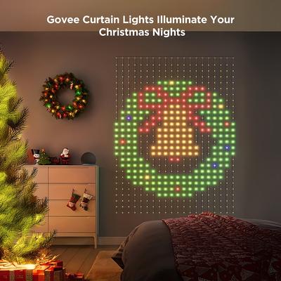 USB LED Smart Curtain Lights Multicolor Fairy Light Remote Bluetooth APP Control DIY Text Cartoon Music Change Display Christmas