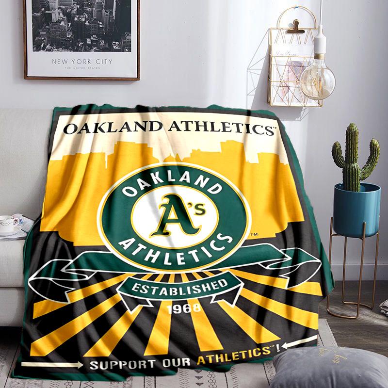 Oakland Team Blanket Lightweight Flannel Bedding Blanket Perfect for Travel, Camping, Living Rooms, Offices, Sofas, Fan Christmas Gift