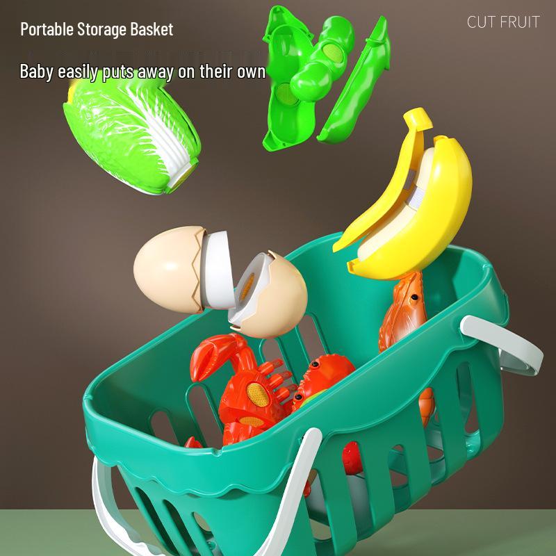 Peelable Pretend Play Fruits & Veggies Set - Fun Kitchen Toy for Children