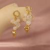 Heart Modern Geometric Earrings 2023 Trendy Gold Plated Hoops Women For