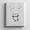 Plakat Uśmiechnięta Panda Z Balonami Plakat Uśmiechnięta Panda Z Balonami, 30X40 Cm, Rama Drewniana Jasny Dąb, Papier Matowy 230 Gsm