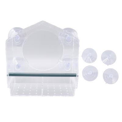 Window Bird Feeder Clear Sturdy Acrylic Window Bird House Feeder with 4 Suction Cups
