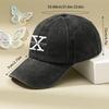 Letter Printed Hat New Style Baseball Cap for Men and Women European and American Washed Old Soft Top Retro All-match Peaked Cap