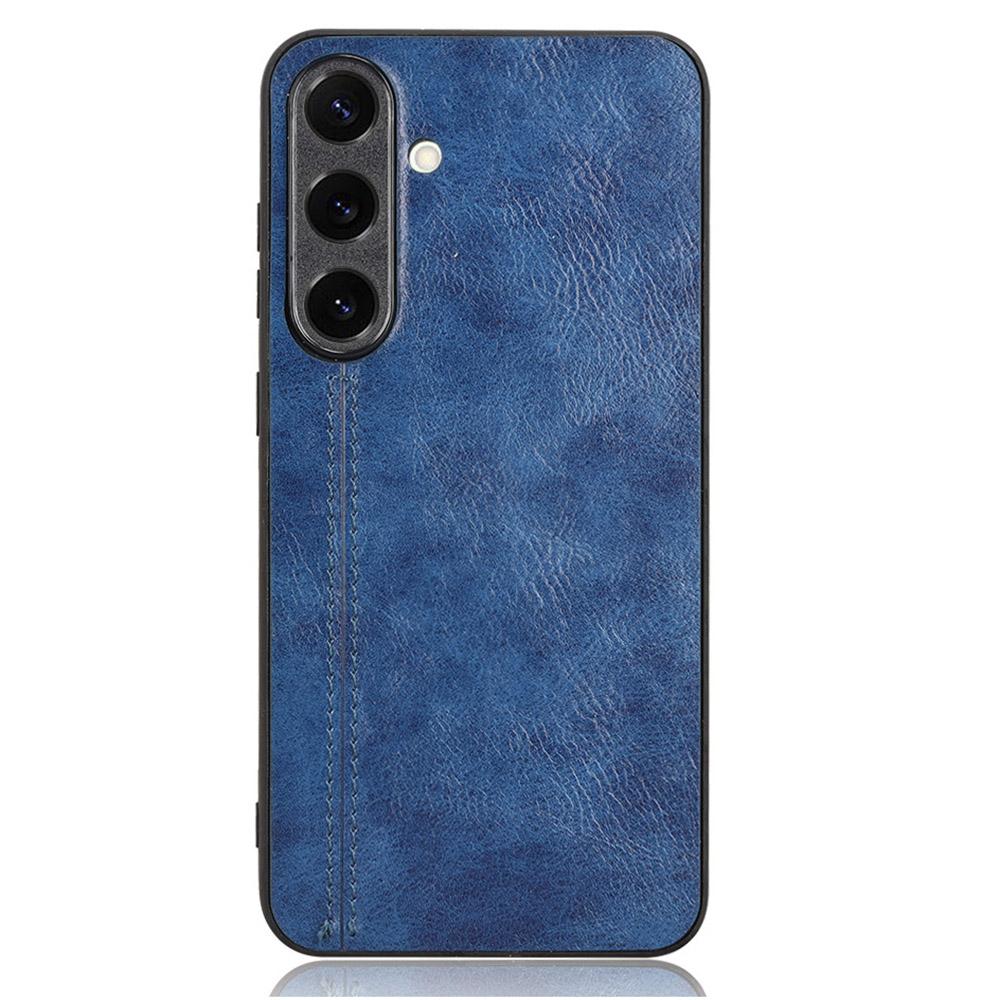 

For Samsung Galaxy S25 Case Leather+TPU+PC Phone Cover Stitching Line Red