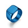 SC Hot Sale Simple Stainless Steel Rings Trendy Gold Silver Plated Rings Fashion Finger Geometric Square Rings for Men Women