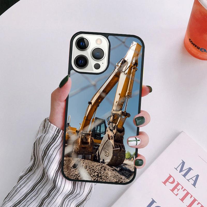 Excavator Phone Case For iPhone 17 Air 14 13 12 16Pro Max 15  Plus Max Cover Shell Coque