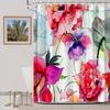 Watercolor Floral Print Waterproof Shower Curtain - Stylish, Durable & Easy-Care Choice for Luxurious Bathroom Décor