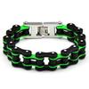 Punk Pulseiras e Braceletes Laranja de Bicicleta para Homem Preto Corrente de Motocicleta Pulseira Homem Mulher Aço Inoxidável Joias de Pulso Biker