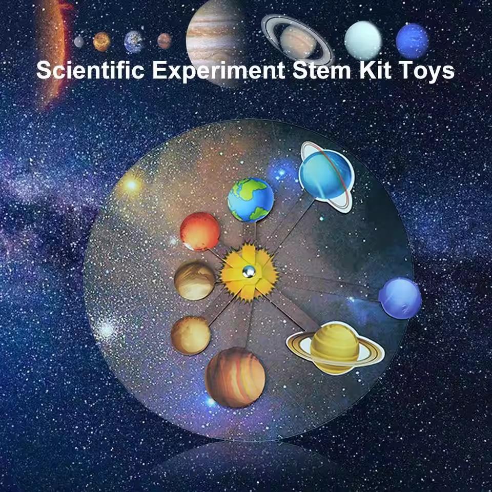 Modello Pianeta Sistema Solare Fai da Te Esperimento Scientifico Giocattolo Giocattolo Educativo per Bambini Esperimento Tecnologico Puzzle STEM Pianeta