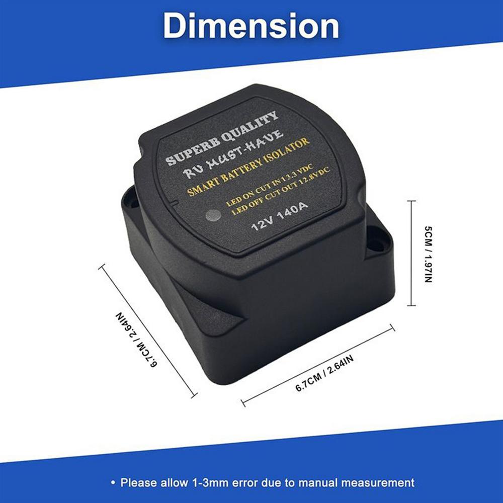 12V Smart Battery Isolator, Battery Protection Stabilizer for Car ATV Trailer Marine Yacht, Safety Power Preventer