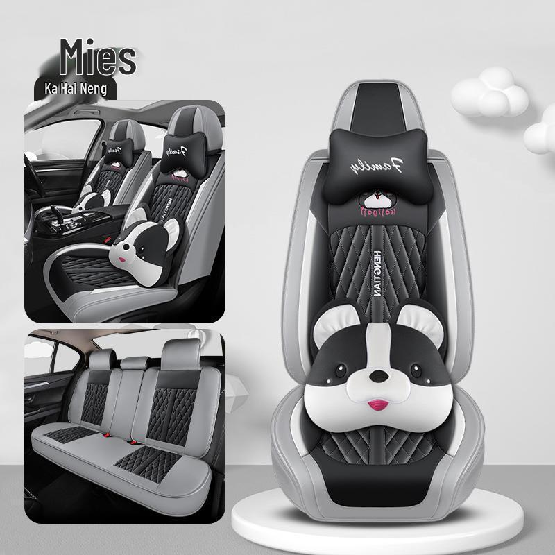 EC7 Boyue GL Emgrand GS Vision X6 SUV Cartoon Leather Seat Cover for Five-Seat Cars