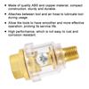 1/4inNPT   in Line Oiler Lubricator, Gold Color Copper,  , Smoother  ,  Resistant, Tool Accessory for Pneumatic Tools