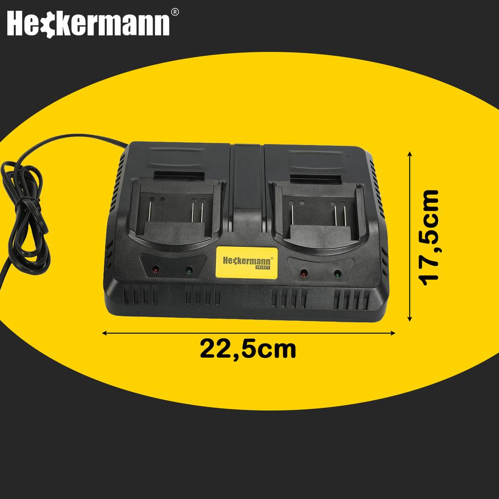 Caricabatterie Doppio Heckermann Select 20V 4A Avc20-4X2