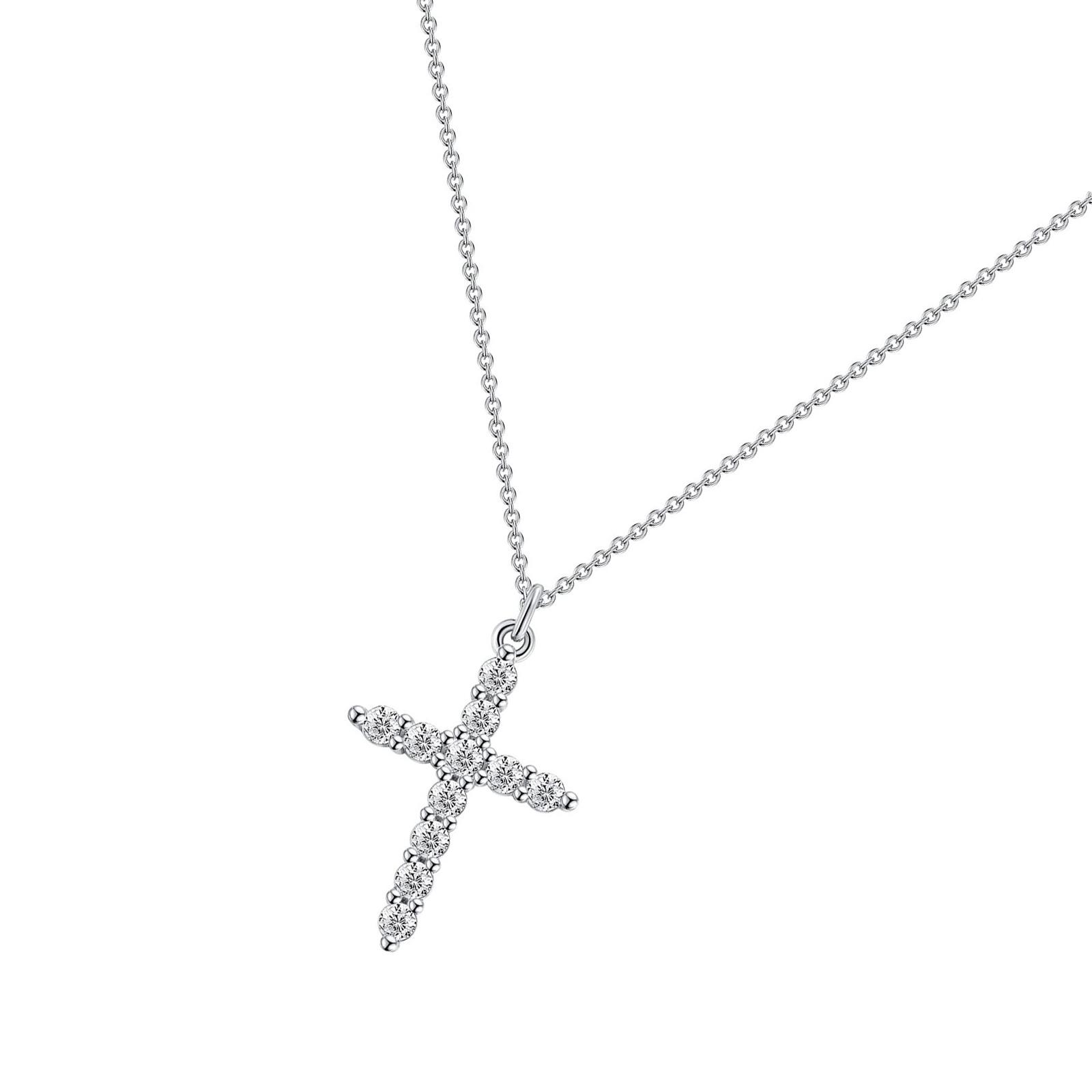 

Ожерелье с подвеской в виде креста, вдохновленное верой, Красивое ожерелье с крестами, Аксессуар, Унисекс, Простая подвеска-распятие, Цепочка серебряный