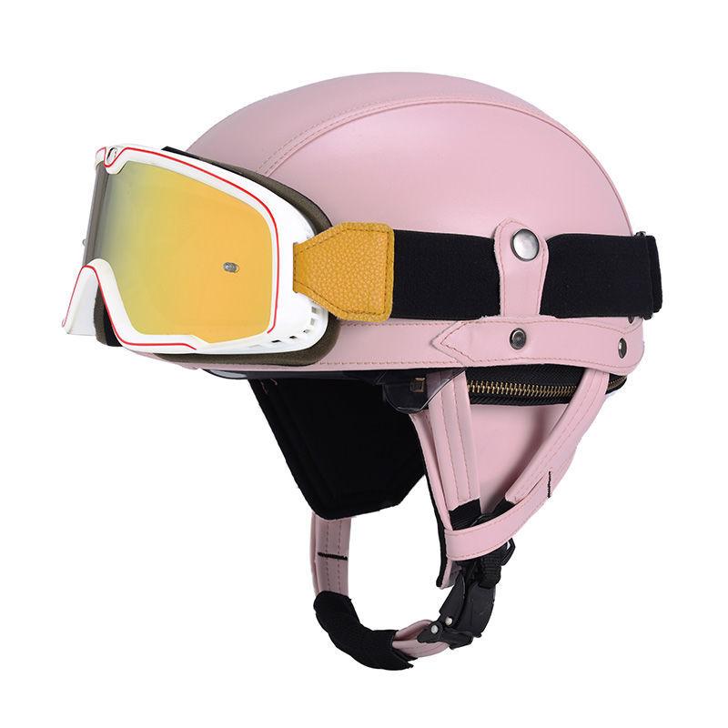 Retro Helmet Motorcycle Scoop Helmet Motorcycle American Riding Electric Bike Helmet Men's Retro Cruise Car Personality Helmet