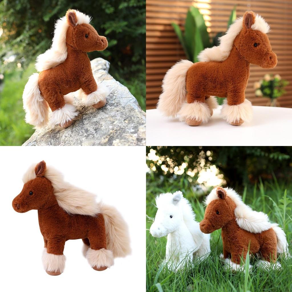 Entzückende realistische Plüschpferd-Puppe Weiches Stofftier Spielzeug für Kinder Geschenk