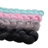Four-Strand Danish Braided Cushion: Knotted Cable Knit for Children's Room Anti-Collision Bed Rail