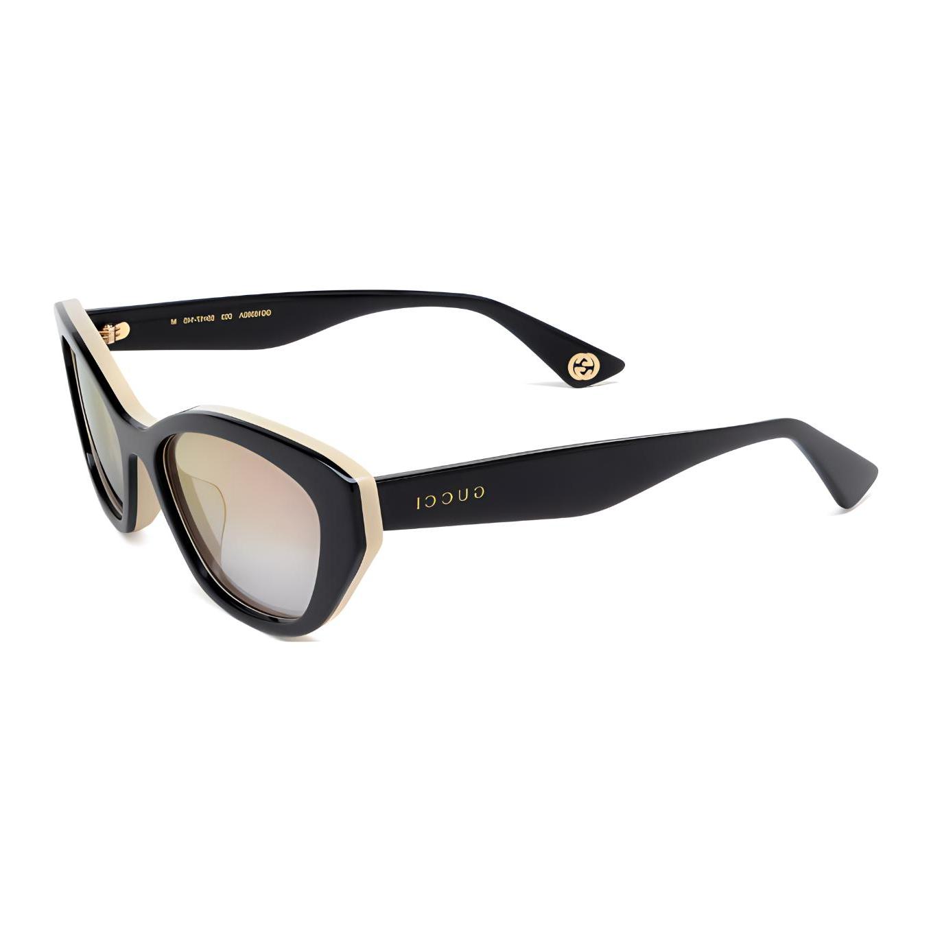 

GUCCI Lettering Recycled Acetate Irregular Sunglasses Women s Black 55 чёрный