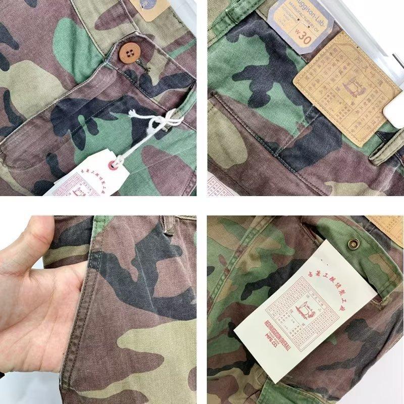 Verão masculino plus size cinco pontos soltos calças de perna reta moda shorts de carga