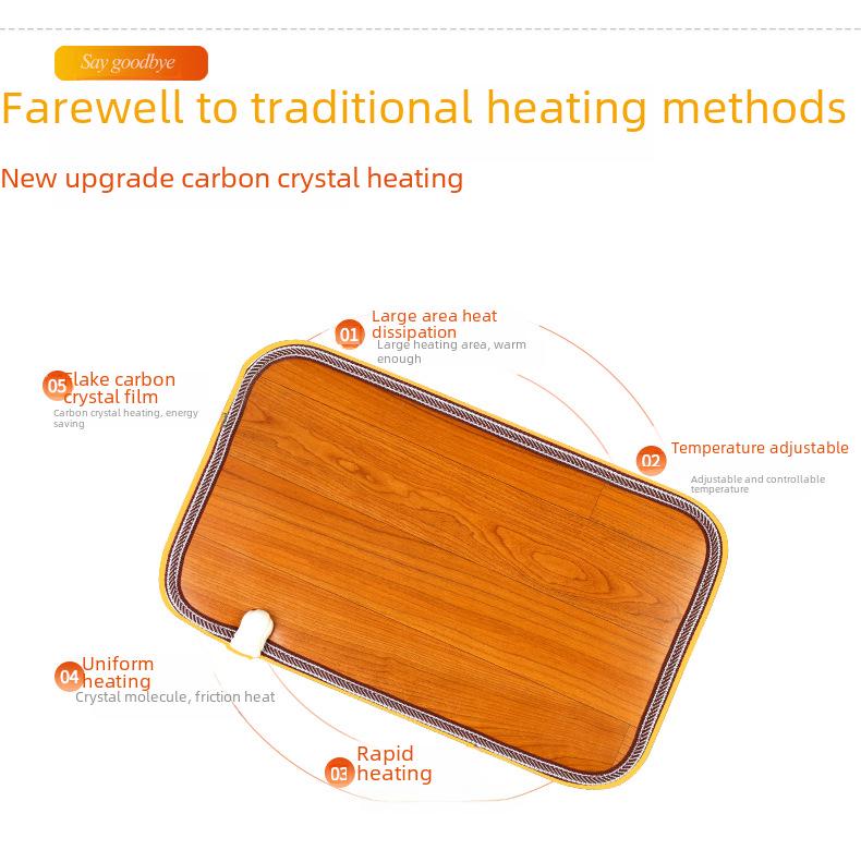 Carbon Crystal Heated Foot Pad - Electric Plug-In for Winter Warmth