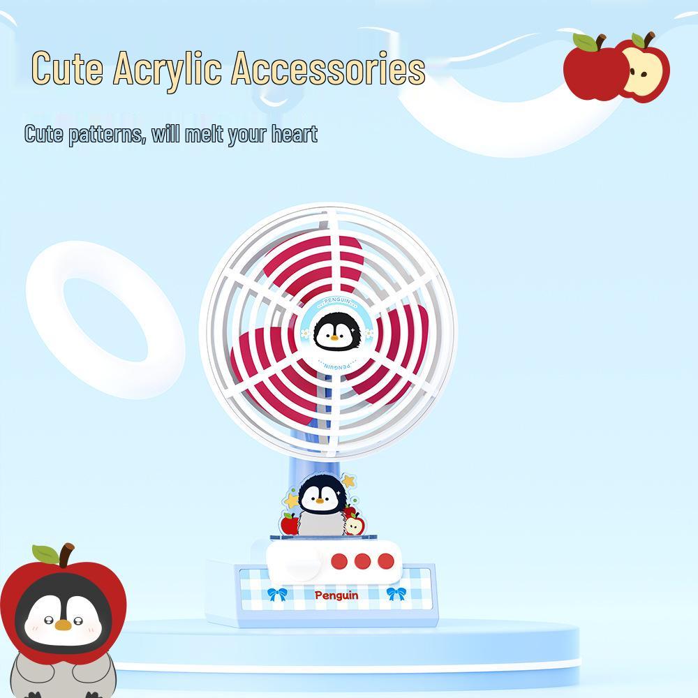 2026 Cartoon USB Rechargeable Desktop Fan - Portable Summer Electric Fan Gift