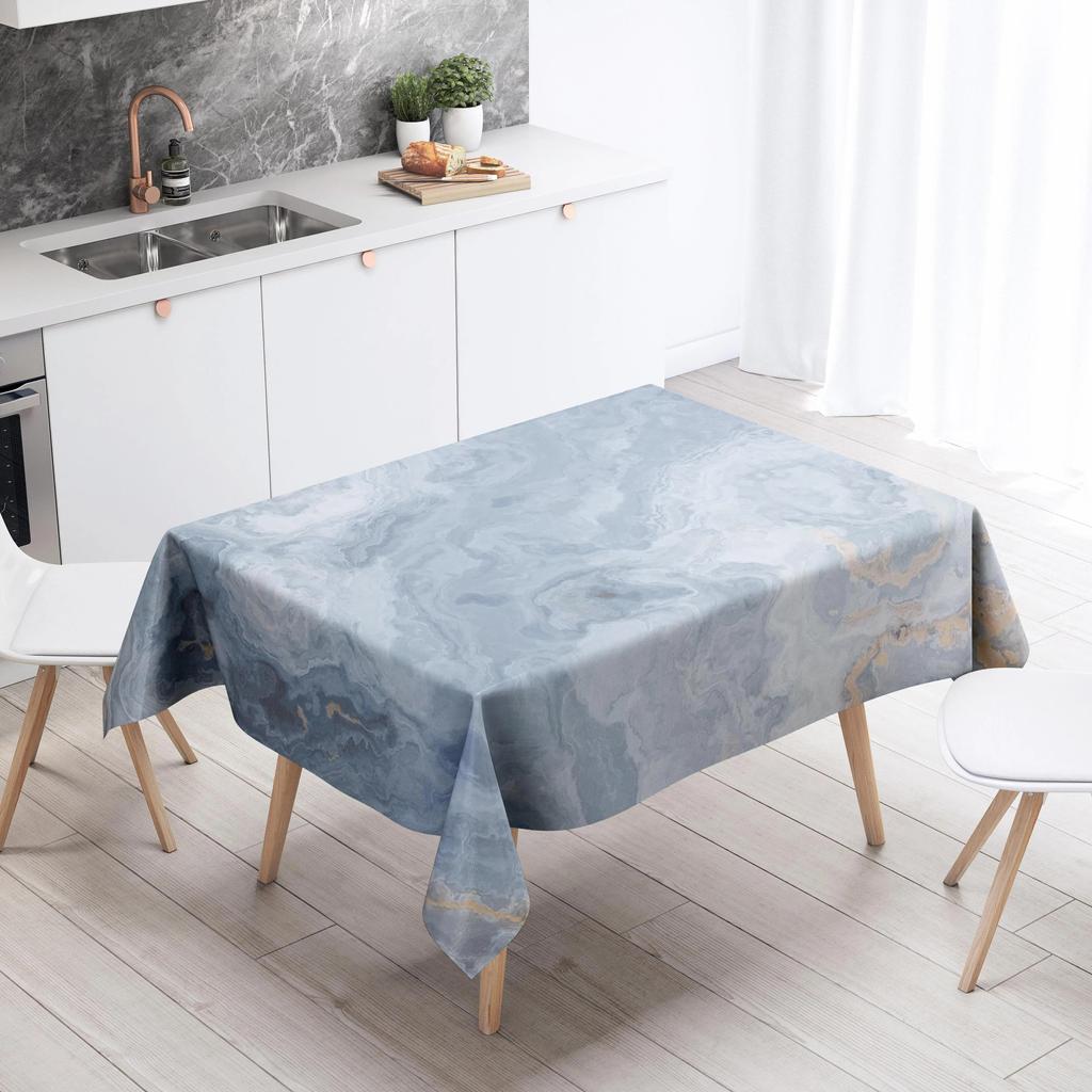 Marble Striped Tablecloth Home Decor Stain Resistant Waterproof Table Decoration Rectangular Kitchen Fireplace Tops