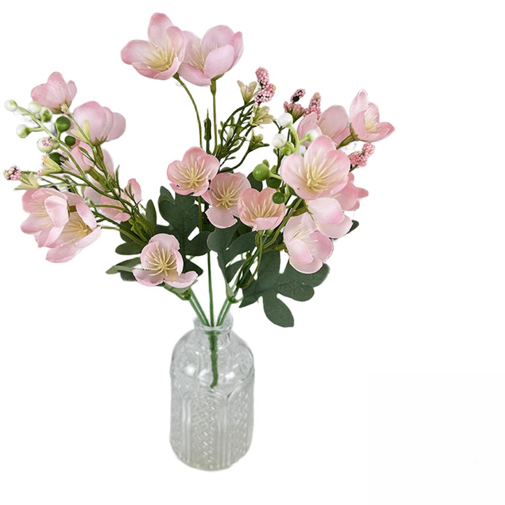 Artificial Jasmine Flowers 5 Branches 20 Blossoms Silk Flower Bouquet For Weddings Decor Photography Props And Office Decoration