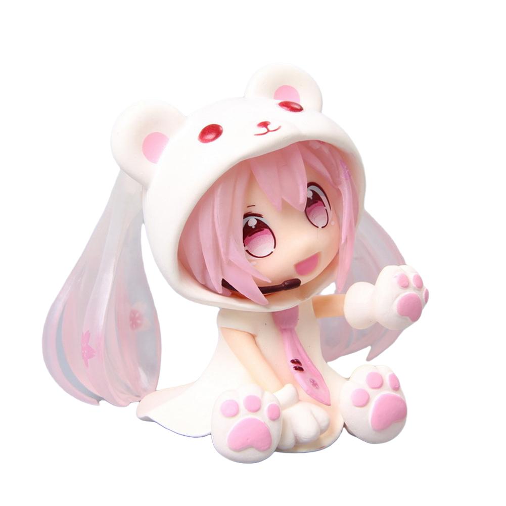 Рождественский подарок, игрушечная модель, украшение автомобиля, анимация, ручная версия Q, креативный подарок, зеленый лук, мама, розовый медведь