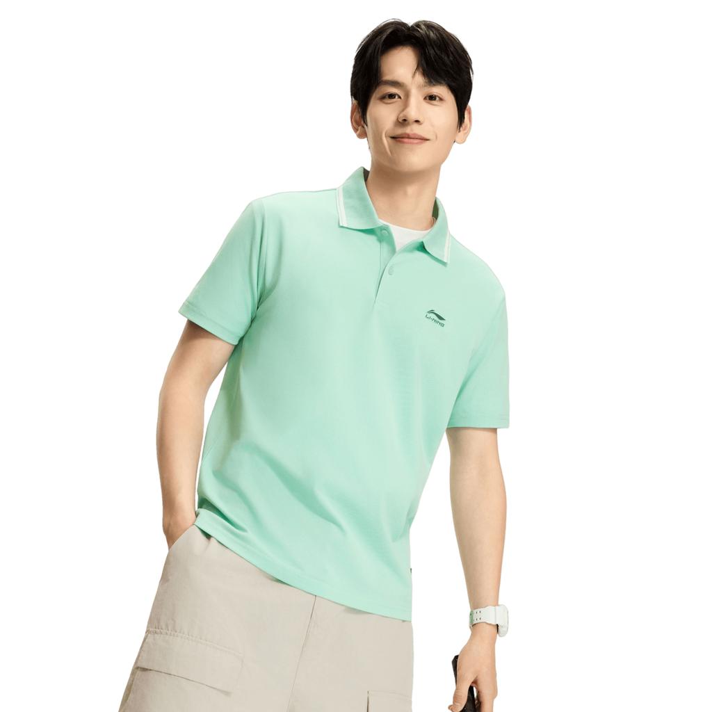 Li Ning Sports Trend Series Quick-Dry Cool Polo Shirt With Brand Logo Men tops APLW201-7