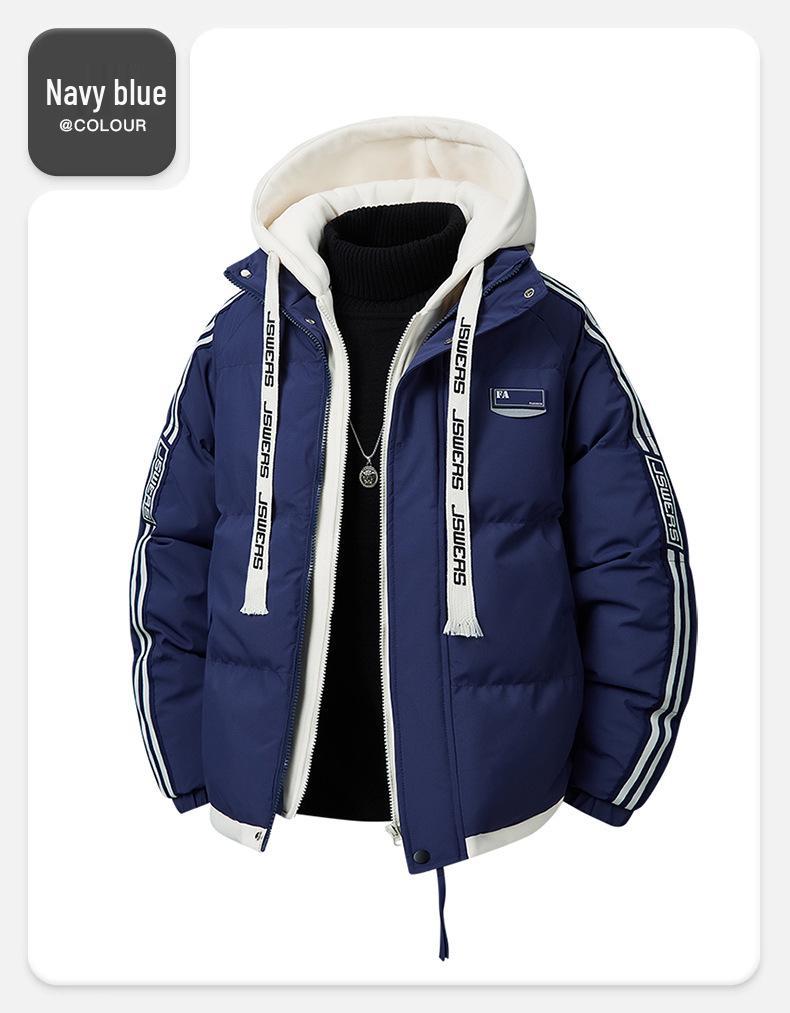 2025 Autumn/Winter Stylish Thick Warm Hooded Cotton Jacket - Wear-Resistant Loose Fit for Couples