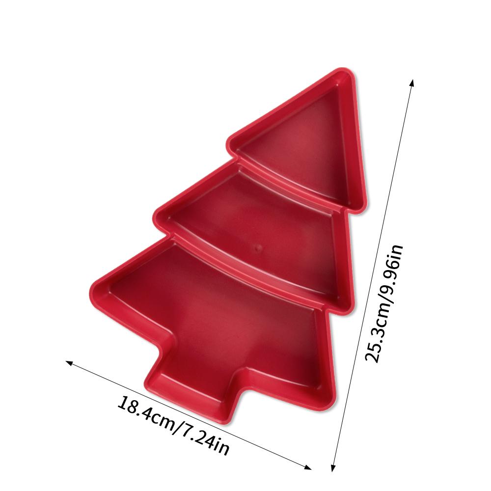 Christmas Food Appetizer Tray Tree Shaped Fruit Plate Reusable Snack Cookies Tray Chip Candy Dessert Plate Christmas Home Decor