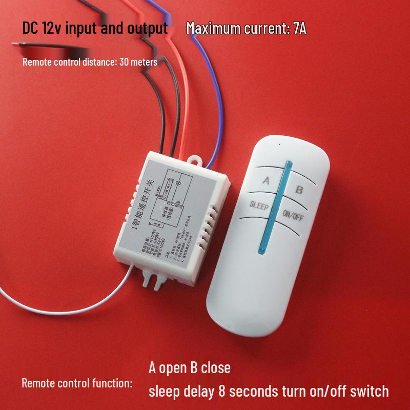 Low Voltage DC12V RF Wireless Remote Control Switch Module with Battery Terminals