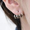 Creative Gothic Punk Skull Hand Skeleton Stud Earring for Men Women Silver Color Halloween Fashion Jewelry Accessories Wholesale
