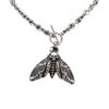 Edgy T Shape Death Moth Necklace Alloy Gothic Jewelry Feature 44cm Chain Detail for Alternative Fashion Lovers