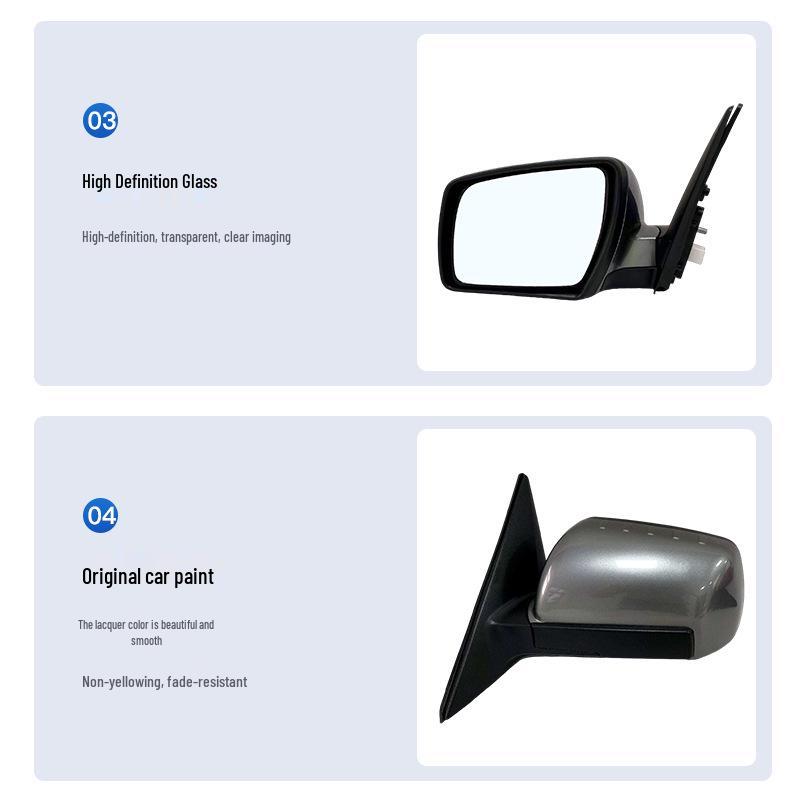 Rearview Mirror Assembly for Kia Soul (2010-2013) - Paint Folding, Reflective, OEM Quality
