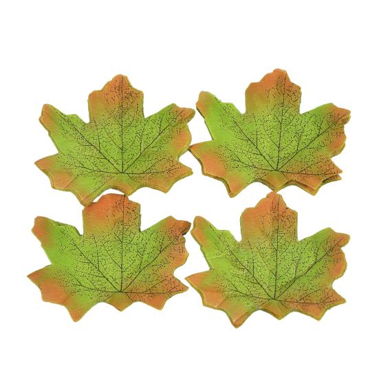 Lot de 200 feuilles d'érable artificielles réalistes en soie colorée pour décoration d'automne, fête d'Halloween, Thanksgiving, festival d'automne