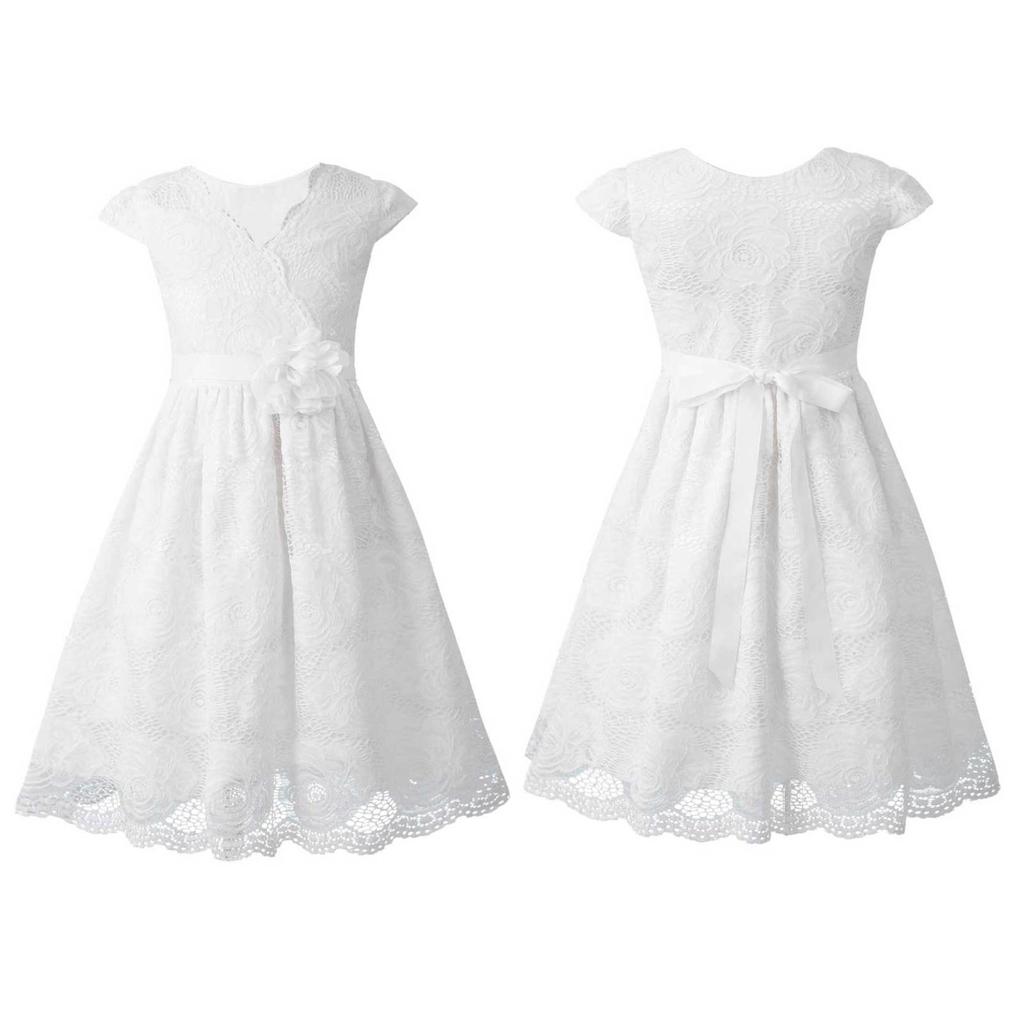 Květinové dívčí šaty Dětské Dívčí Krajkové Princezna Svatební Šaty pro družičku Společenské Večerní plesové šaty Dětské šaty