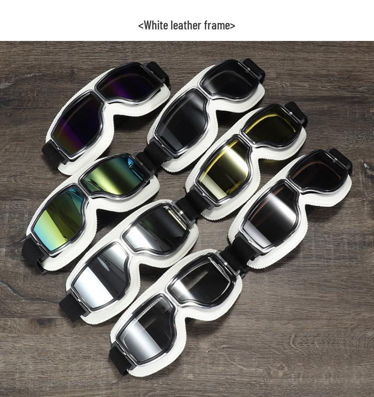 Trendy Retro Harley-Style Windproof Motorcycle Goggles with Sun Protection